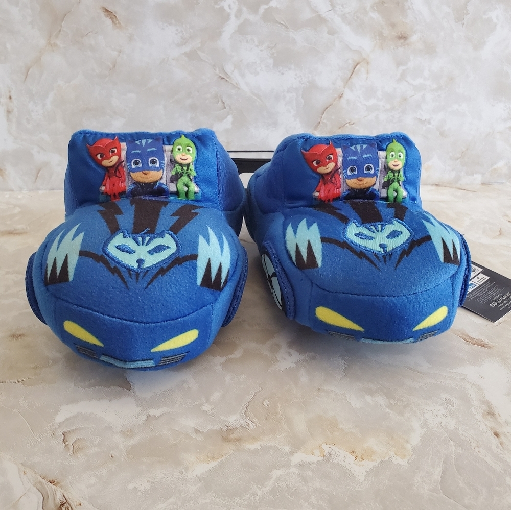 New Disney PJ Mask Toddler Slippers Size 7/8 Catboy, Owlette and Gekko